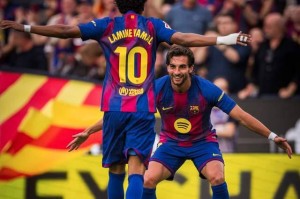 欧冠生死战！巴萨全队启程马德里：亚马尔挺身而出，力争翻盘